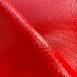 Ткань ПВХ 600 гр/м2 плотная, Красный (Ширина 150см), на отрез  в Бердске
