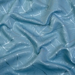 Ткань Блэкаут для штор светозатемняющая 75% &quot;Ледовое тиснение, Голубой&quot; (на отрез)  в Бердске