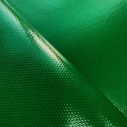 Ткань ПВХ 600 гр/м2 плотная, Зелёный (Ширина 150см), на отрез  в Бердске