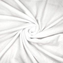 Флис Односторонний 130 гр/м2, цвет Белый (на отрез)  в Бердске
