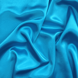 Ткань Атлас-сатин ЛЮКС, цвет Голубой (на отрез)  в Бердске