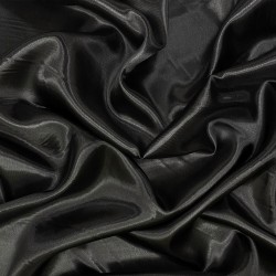 Ткань Атлас-сатин, цвет Черный (на отрез)  в Бердске