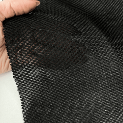 Сетка 3D трехслойная Air mesh 165 гр/м2 (Ширина 150см), цвет Черный (на отрез) в Бердске